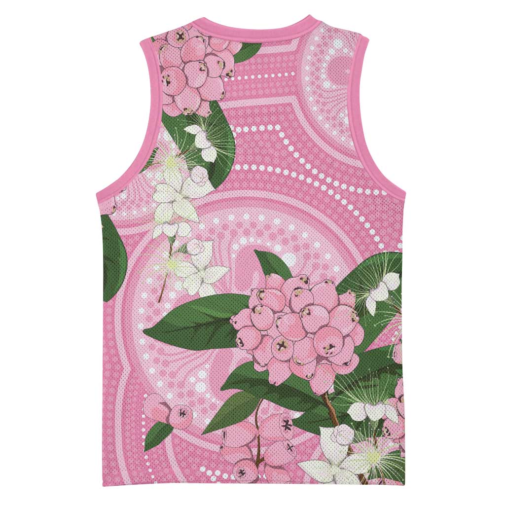 Australia Lilly Pilly Riberry Basketball Jersey Aussie Native Flowers Indigenous Art - Aussie Hoodie