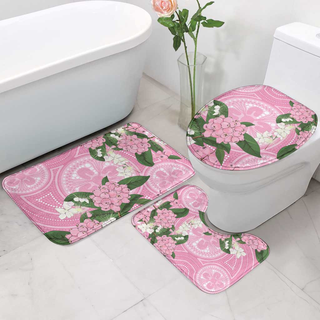 Australia Lilly Pilly Riberry Bathroom Set Aussie Native Flowers Indigenous Art - Aussie Hoodie