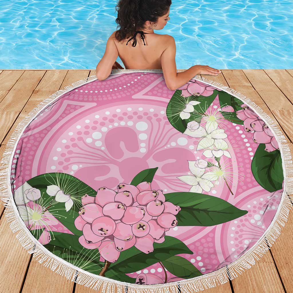 Australia Lilly Pilly Riberry Beach Blanket Aussie Native Flowers Indigenous Art - Aussie Hoodie