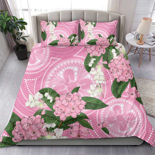 Australia Lilly Pilly Riberry Bedding Set Aussie Native Flowers Indigenous Art - Aussie Hoodie