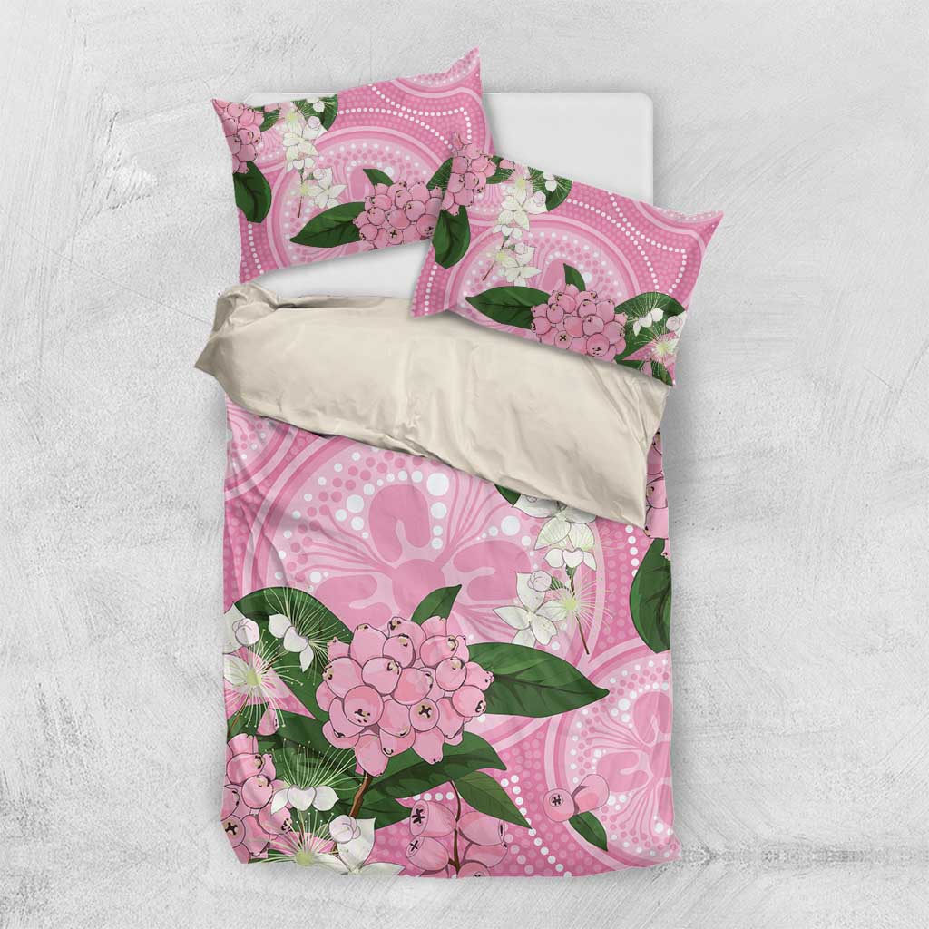 Australia Lilly Pilly Riberry Bedding Set Aussie Native Flowers Indigenous Art - Aussie Hoodie