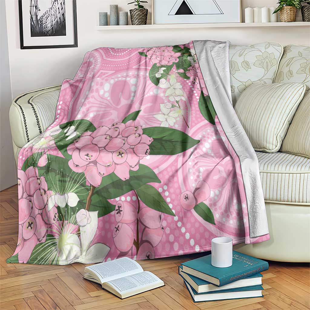 Australia Lilly Pilly Riberry Blanket Aussie Native Flowers Indigenous Art - Aussie Hoodie