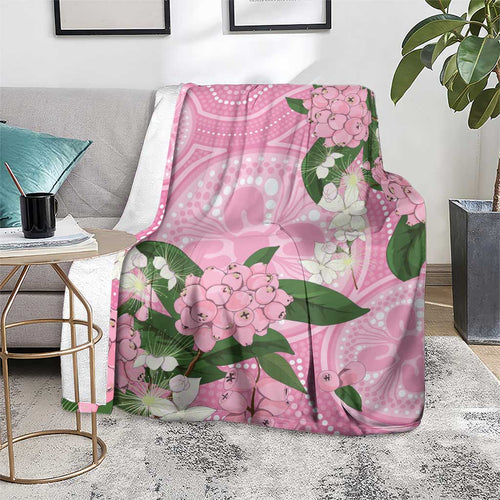 Australia Lilly Pilly Riberry Blanket Aussie Native Flowers Indigenous Art - Aussie Hoodie