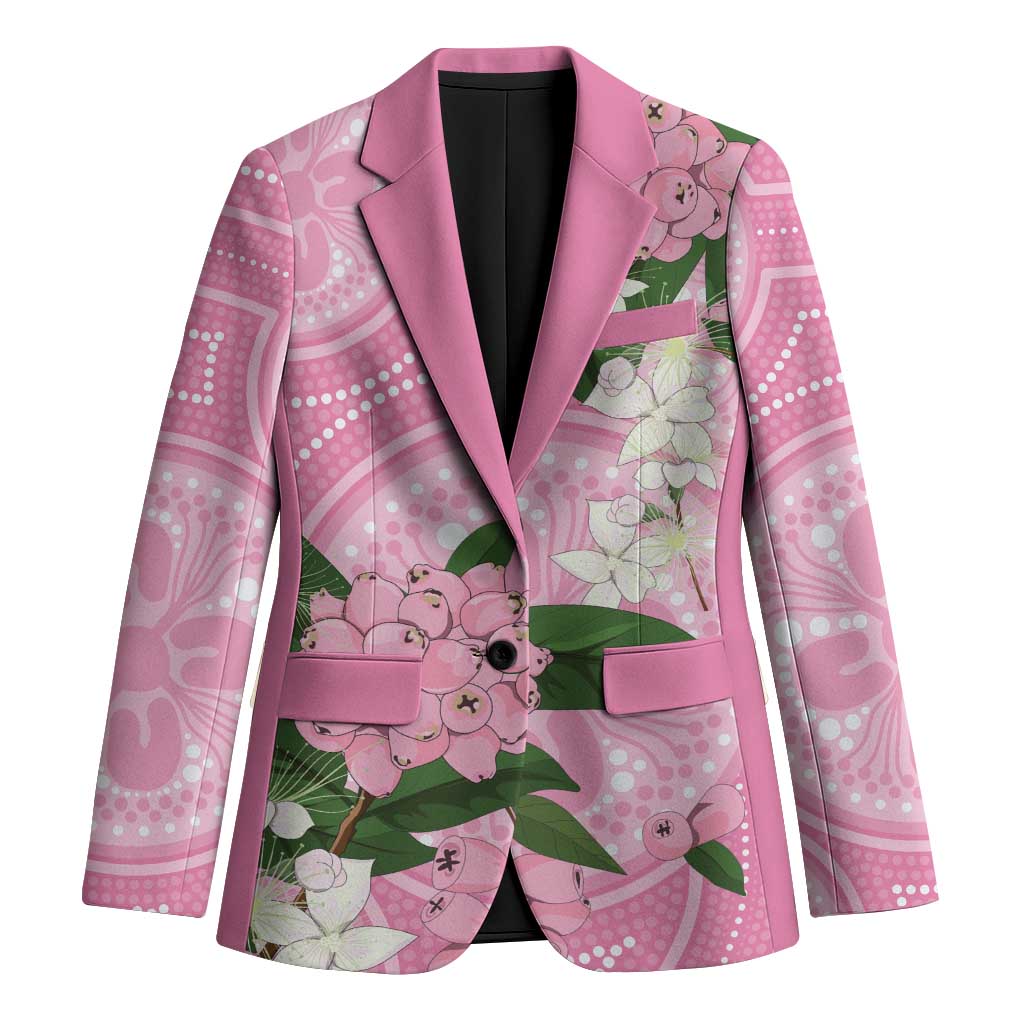 Australia Lilly Pilly Riberry Blazer Aussie Native Flowers Indigenous Art - Aussie Hoodie