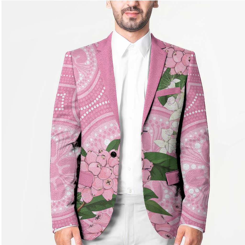 Australia Lilly Pilly Riberry Blazer Aussie Native Flowers Indigenous Art - Aussie Hoodie