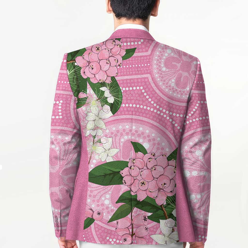 Australia Lilly Pilly Riberry Blazer Aussie Native Flowers Indigenous Art - Aussie Hoodie