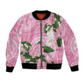 Australia Lilly Pilly Riberry Bomber Jacket Aussie Native Flowers Indigenous Art - Aussie Hoodie