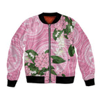 Australia Lilly Pilly Riberry Bomber Jacket Aussie Native Flowers Indigenous Art - Aussie Hoodie
