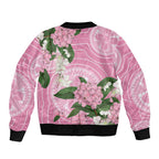 Australia Lilly Pilly Riberry Bomber Jacket Aussie Native Flowers Indigenous Art - Aussie Hoodie