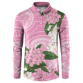 Australia Lilly Pilly Riberry Button Sweatshirt Aussie Native Flowers Indigenous Art - Aussie Hoodie