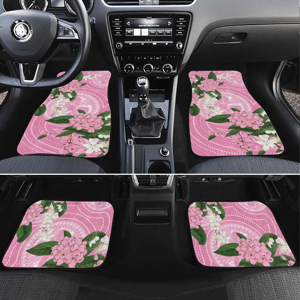 Australia Lilly Pilly Riberry Car Mats Aussie Native Flowers Indigenous Art - Aussie Hoodie
