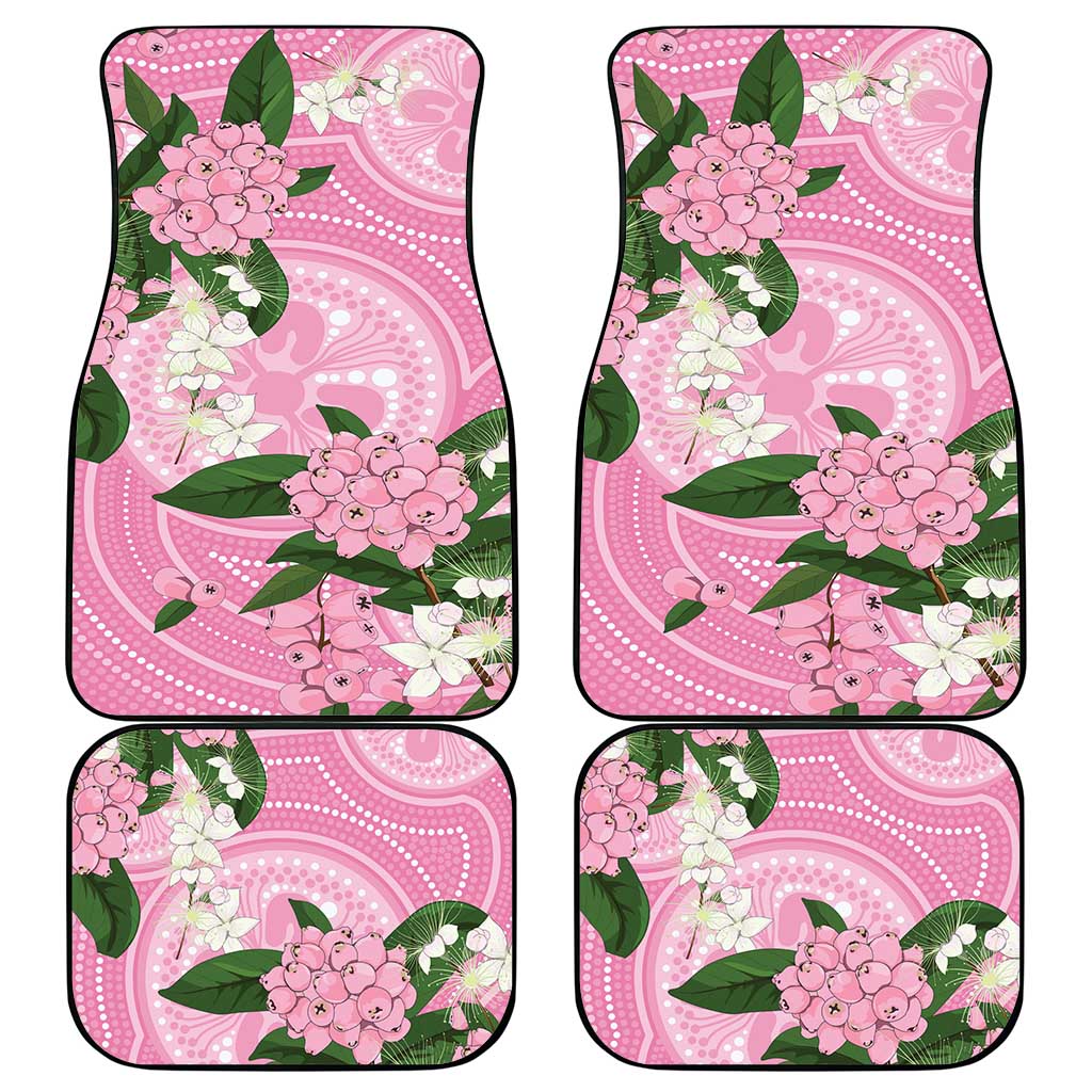Australia Lilly Pilly Riberry Car Mats Aussie Native Flowers Indigenous Art - Aussie Hoodie