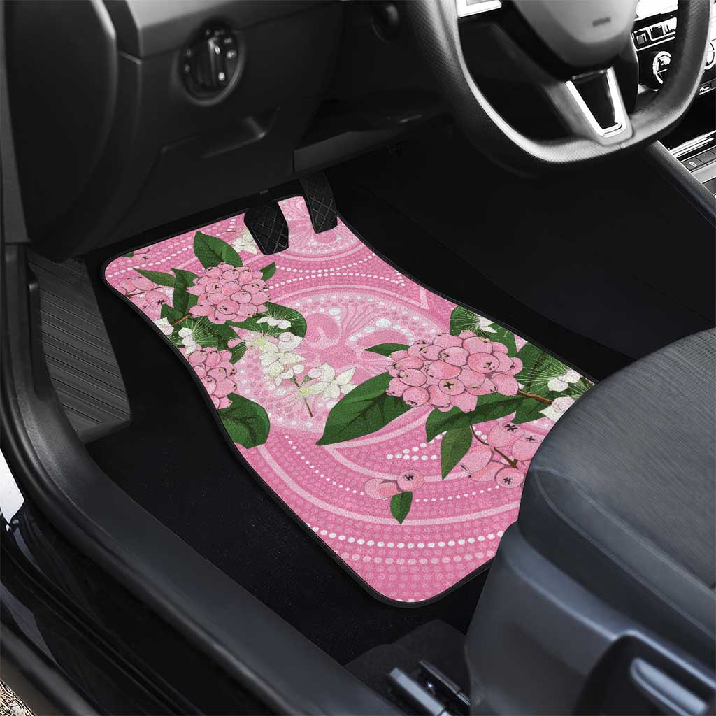 Australia Lilly Pilly Riberry Car Mats Aussie Native Flowers Indigenous Art - Aussie Hoodie