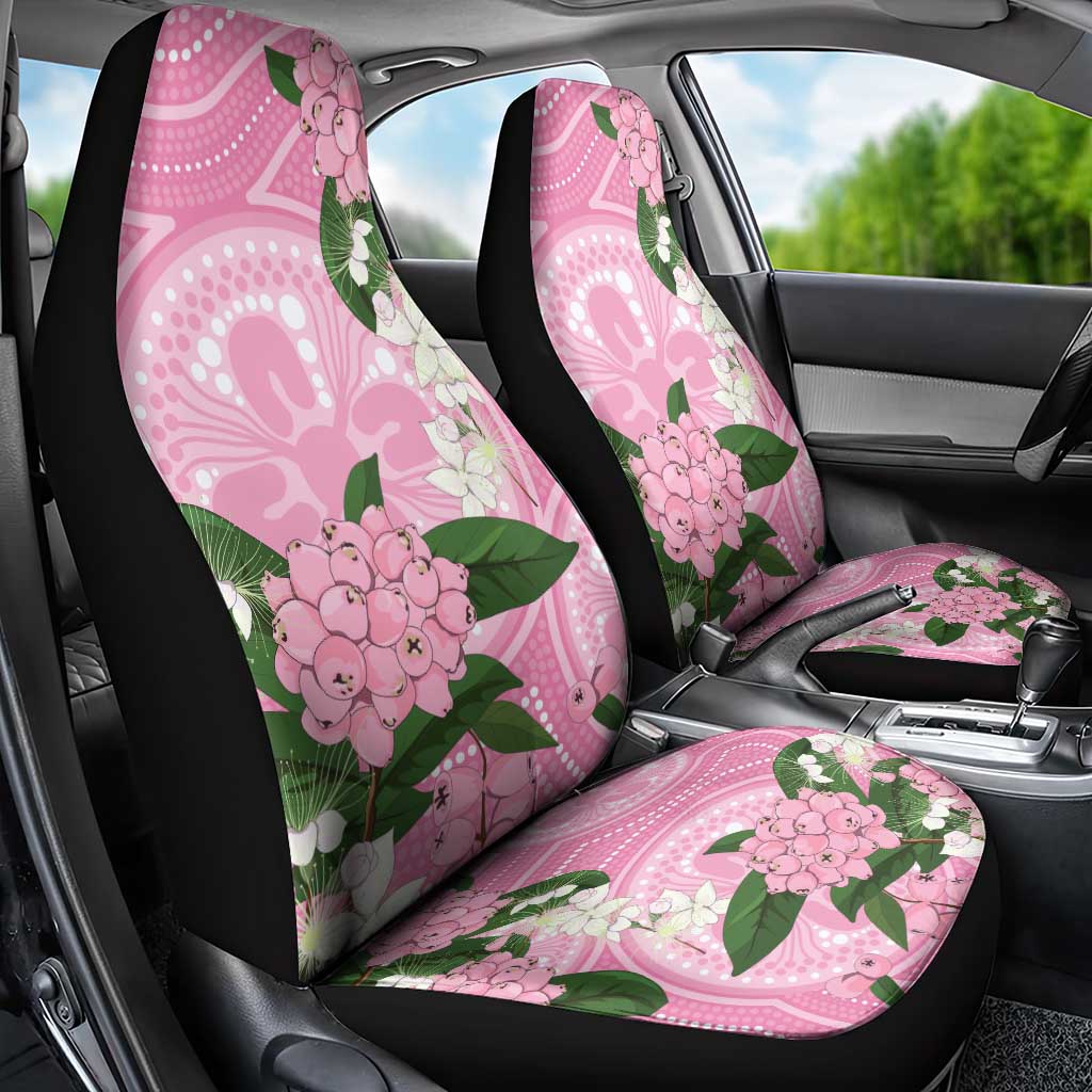 Australia Lilly Pilly Riberry Car Seat Cover Aussie Native Flowers Indigenous Art - Aussie Hoodie