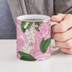 Australia Lilly Pilly Riberry Ceramic Mug Aussie Native Flowers Indigenous Art - Aussie Hoodie