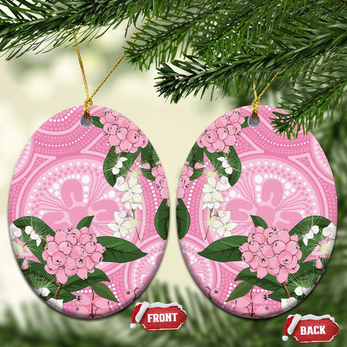 Australia Lilly Pilly Riberry Ceramic Ornament Aussie Native Flowers Indigenous Art - Aussie Hoodie