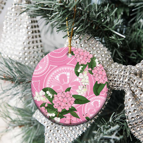 Australia Lilly Pilly Riberry Ceramic Ornament Aussie Native Flowers Indigenous Art - Aussie Hoodie