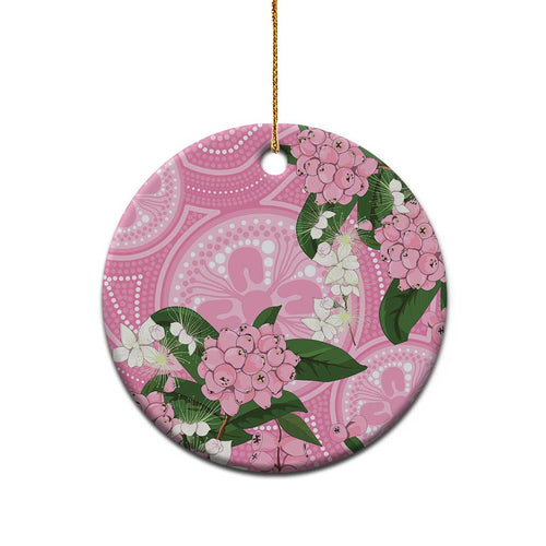 Australia Lilly Pilly Riberry Ceramic Ornament Aussie Native Flowers Indigenous Art - Aussie Hoodie