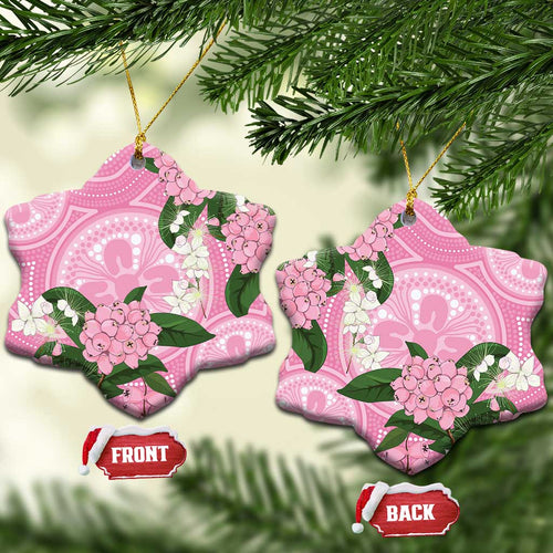 Australia Lilly Pilly Riberry Ceramic Ornament Aussie Native Flowers Indigenous Art - Aussie Hoodie