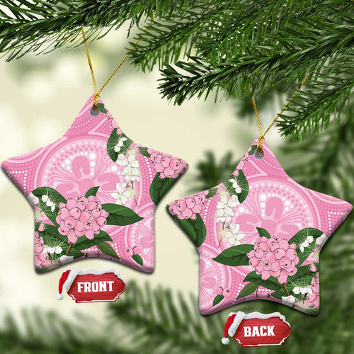Australia Lilly Pilly Riberry Ceramic Ornament Aussie Native Flowers Indigenous Art - Aussie Hoodie