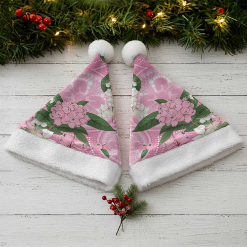 Australia Lilly Pilly Riberry Christmas Santa Hat Aussie Native Flowers Indigenous Art - Aussie Hoodie