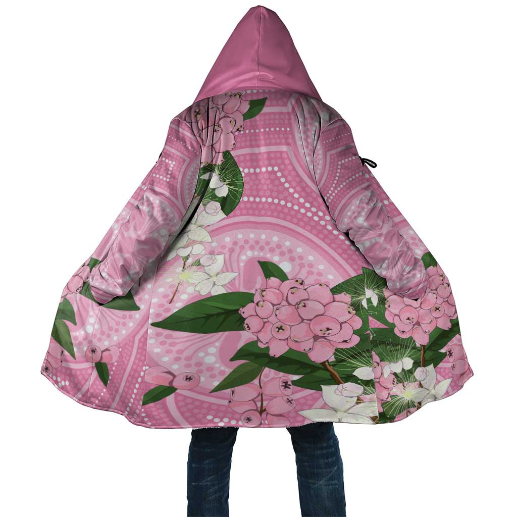 Australia Lilly Pilly Riberry Cloak Aussie Native Flowers Indigenous Art - Aussie Hoodie