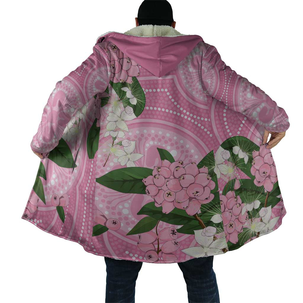 Australia Lilly Pilly Riberry Cloak Aussie Native Flowers Indigenous Art - Aussie Hoodie