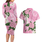 Australia Lilly Pilly Riberry Couples Matching Long Sleeve Bodycon Dress and Hawaiian Shirt Aussie Native Flowers Indigenous Art - Aussie Hoodie