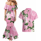 Australia Lilly Pilly Riberry Couples Matching Mermaid Dress and Hawaiian Shirt Aussie Native Flowers Indigenous Art - Aussie Hoodie