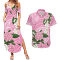 Australia Lilly Pilly Riberry Couples Matching Summer Maxi Dress and Hawaiian Shirt Aussie Native Flowers Indigenous Art - Aussie Hoodie