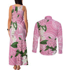 Australia Lilly Pilly Riberry Couples Matching Tank Maxi Dress and Long Sleeve Button Shirt Aussie Native Flowers Indigenous Art - Aussie Hoodie