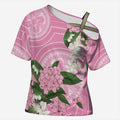Australia Lilly Pilly Riberry Cross Shoulder Shirt Aussie Native Flowers Indigenous Art - Aussie Hoodie