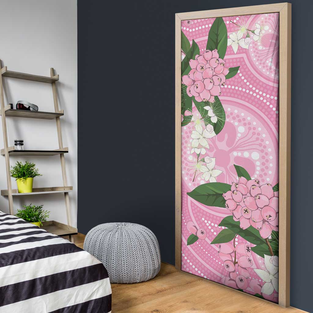 Australia Lilly Pilly Riberry Door Cover Aussie Native Flowers Indigenous Art - Aussie Hoodie