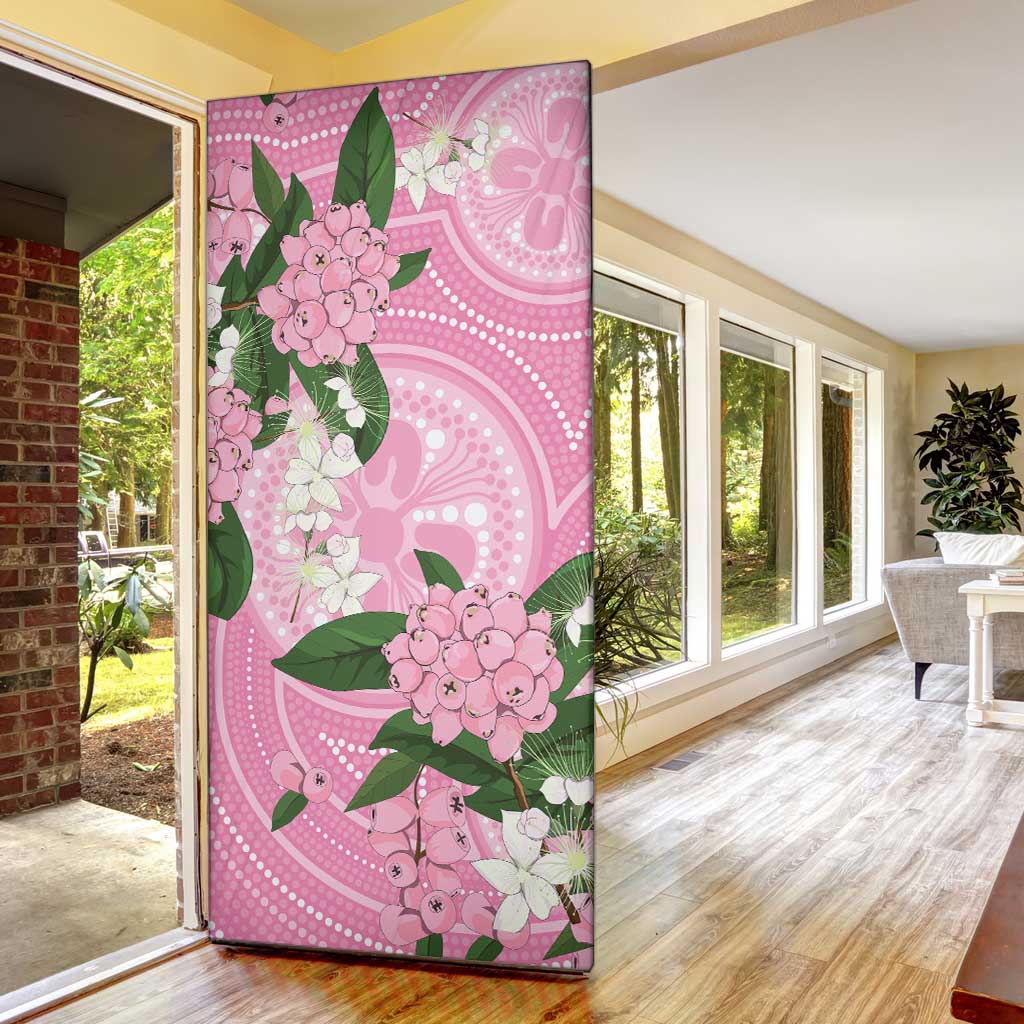 Australia Lilly Pilly Riberry Door Cover Aussie Native Flowers Indigenous Art - Aussie Hoodie