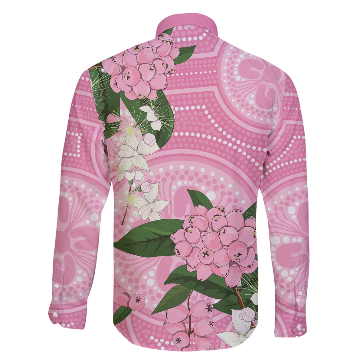 Australia Lilly Pilly Riberry Family Matching Off The Shoulder Long Sleeve Dress and Hawaiian Shirt Aussie Native Flowers Indigenous Art - Aussie Hoodie