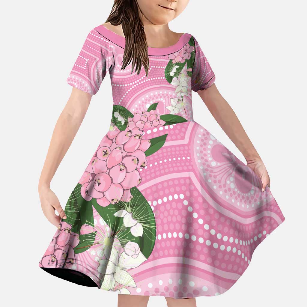 Australia Lilly Pilly Riberry Family Matching Off Shoulder Maxi Dress and Hawaiian Shirt Aussie Native Flowers Indigenous Art - Aussie Hoodie