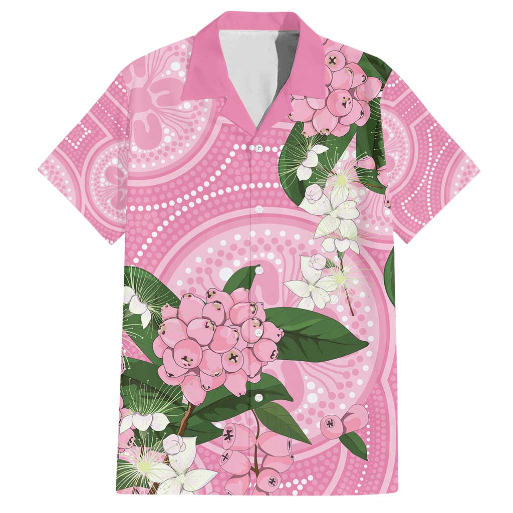 Australia Lilly Pilly Riberry Family Matching Off Shoulder Maxi Dress and Hawaiian Shirt Aussie Native Flowers Indigenous Art - Aussie Hoodie