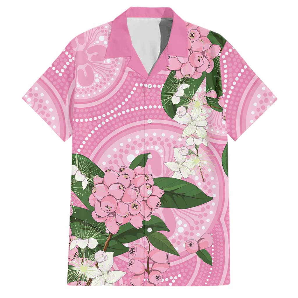 Australia Lilly Pilly Riberry Family Matching Off Shoulder Maxi Dress and Hawaiian Shirt Aussie Native Flowers Indigenous Art - Aussie Hoodie