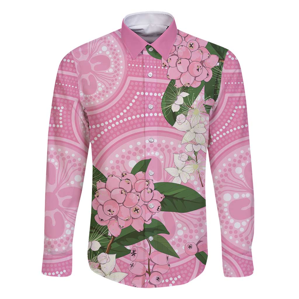 Australia Lilly Pilly Riberry Family Matching Off Shoulder Maxi Dress and Hawaiian Shirt Aussie Native Flowers Indigenous Art - Aussie Hoodie