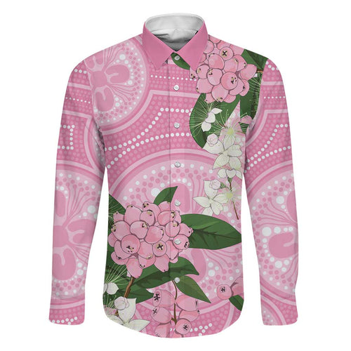 Australia Lilly Pilly Riberry Family Matching Off Shoulder Short Dress and Hawaiian Shirt Aussie Native Flowers Indigenous Art - Aussie Hoodie