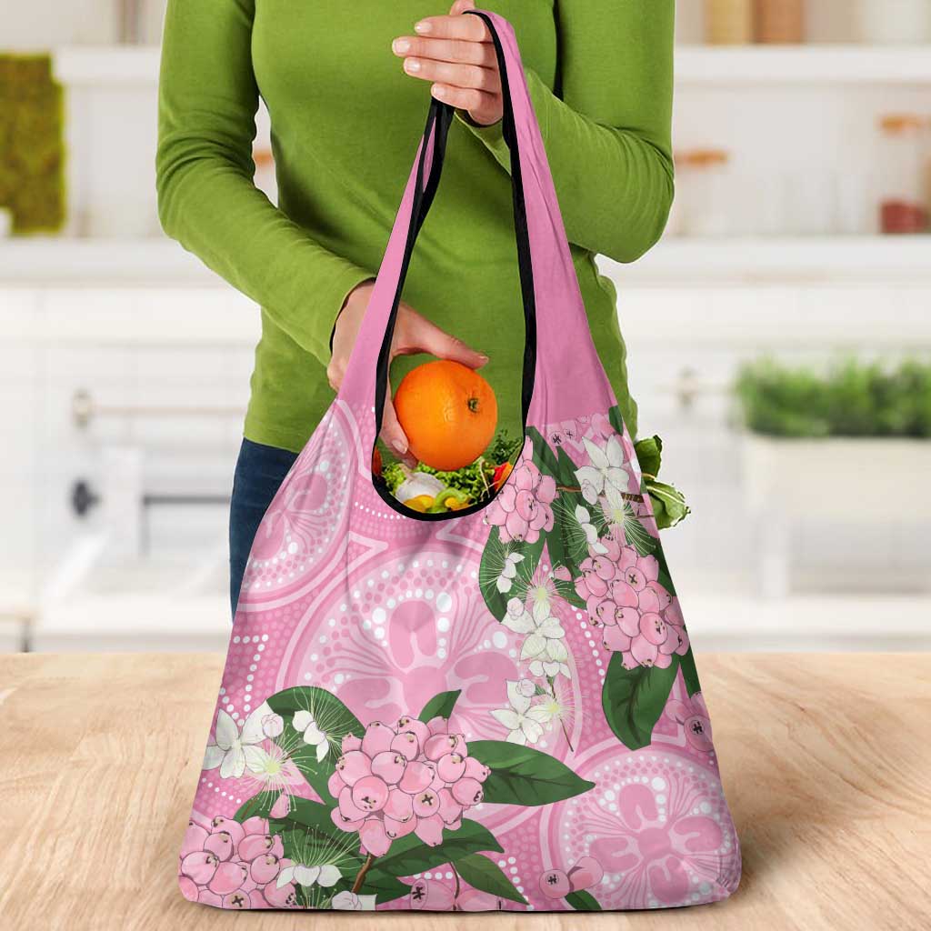 Australia Lilly Pilly Riberry Grocery Bag Aussie Native Flowers Indigenous Art - Aussie Hoodie