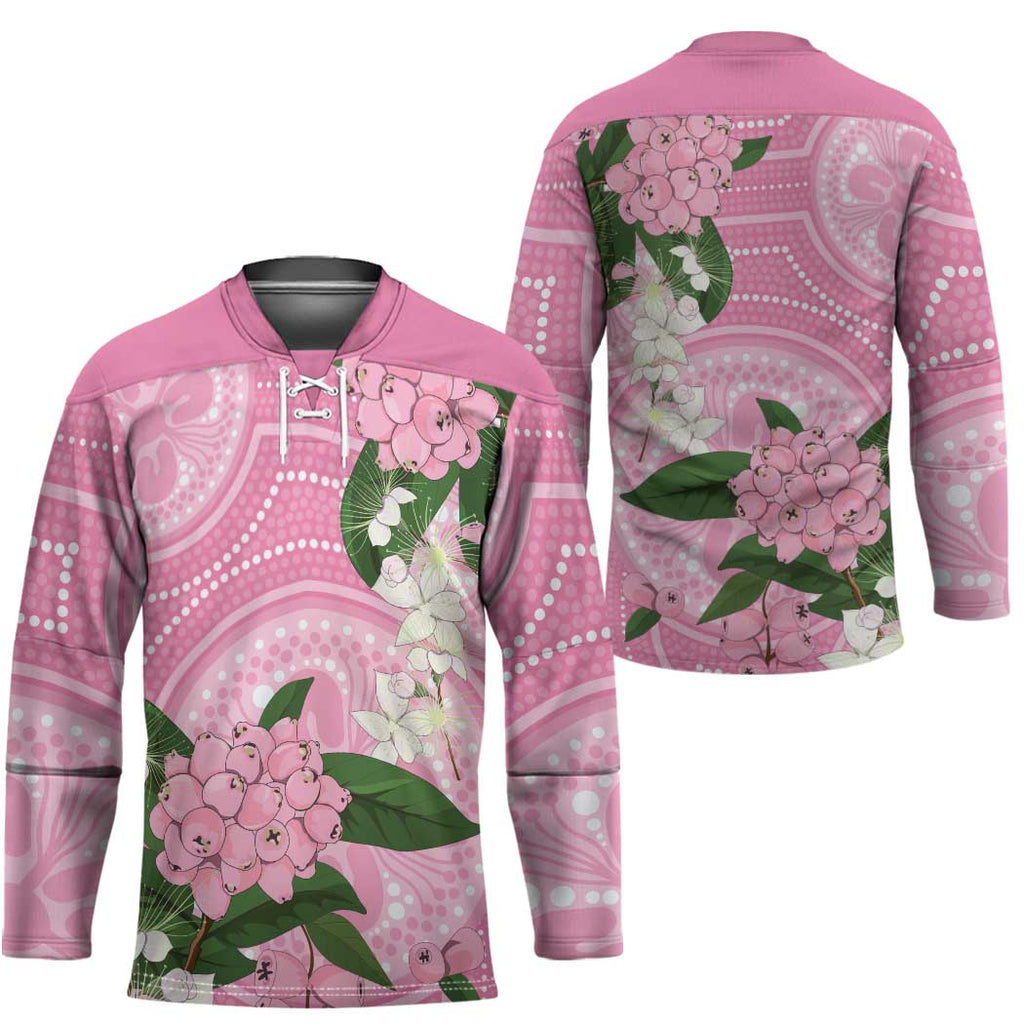 Australia Lilly Pilly Riberry Hockey Jersey Aussie Native Flowers Indigenous Art - Aussie Hoodie