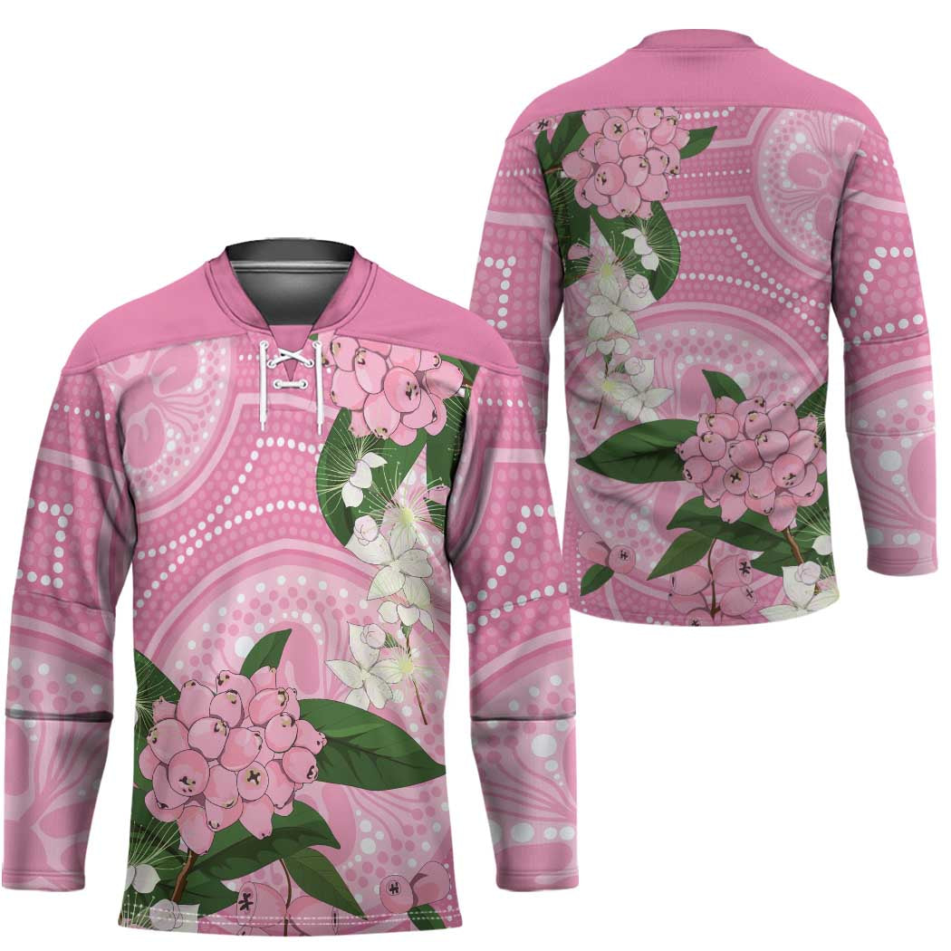 Australia Lilly Pilly Riberry Hockey Jersey Aussie Native Flowers Indigenous Art - Aussie Hoodie
