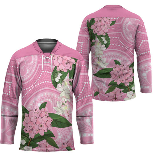 Australia Lilly Pilly Riberry Hockey Jersey Aussie Native Flowers Indigenous Art - Aussie Hoodie