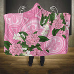 Australia Lilly Pilly Riberry Hooded Blanket Aussie Native Flowers Indigenous Art - Aussie Hoodie
