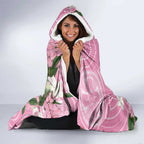 Australia Lilly Pilly Riberry Hooded Blanket Aussie Native Flowers Indigenous Art - Aussie Hoodie