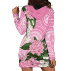 Australia Lilly Pilly Riberry Hoodie Dress Aussie Native Flowers Indigenous Art - Aussie Hoodie