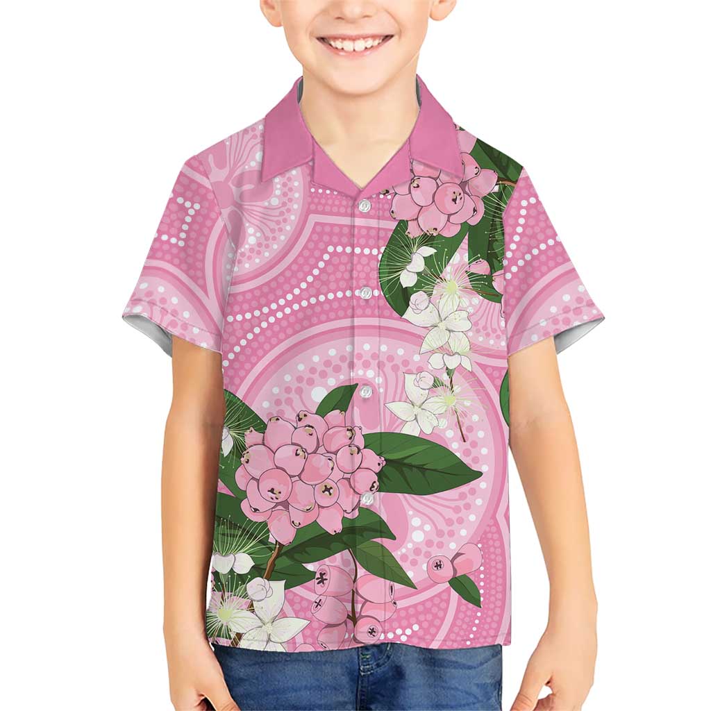 Australia Lilly Pilly Riberry Kid Hawaiian Shirt Aussie Native Flowers Indigenous Art - Aussie Hoodie