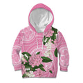 Australia Lilly Pilly Riberry Kid Hoodie Aussie Native Flowers Indigenous Art - Aussie Hoodie