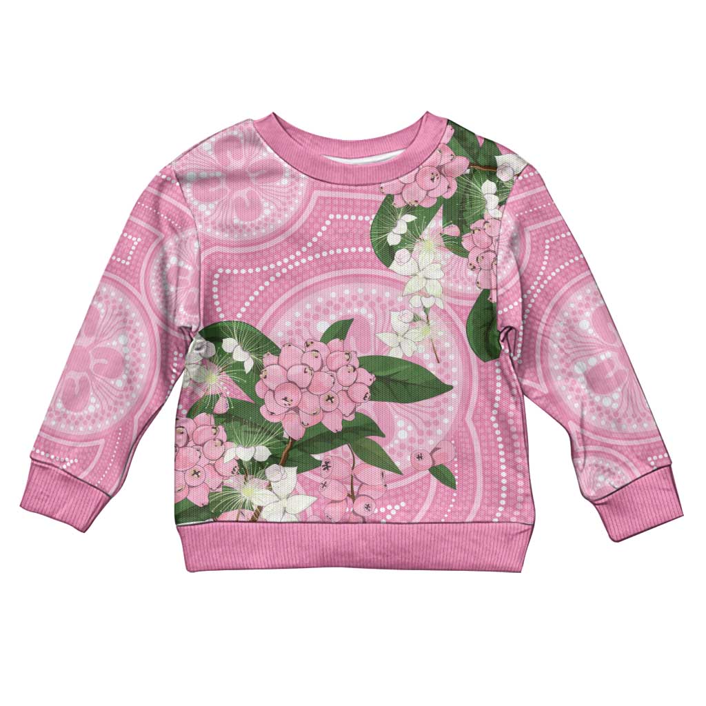 Australia Lilly Pilly Riberry Kid Ugly Christmas Sweater Aussie Native Flowers Indigenous Art - Aussie Hoodie